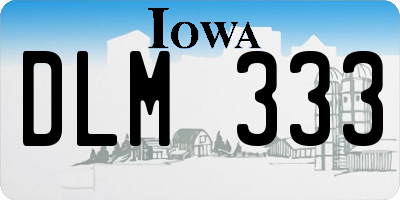 IA license plate DLM333