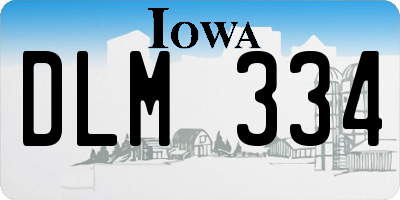 IA license plate DLM334
