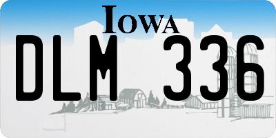 IA license plate DLM336