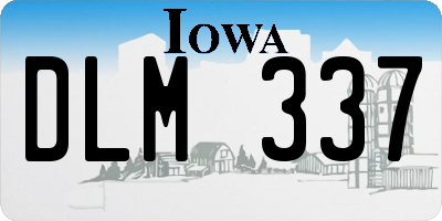 IA license plate DLM337