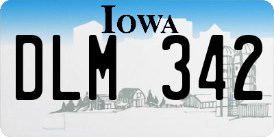 IA license plate DLM342