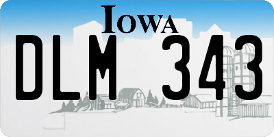 IA license plate DLM343