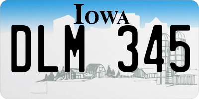 IA license plate DLM345