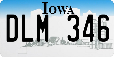 IA license plate DLM346