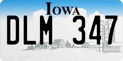IA license plate DLM347