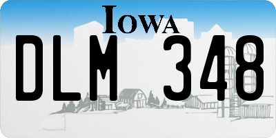 IA license plate DLM348