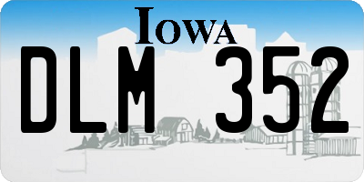 IA license plate DLM352