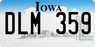 IA license plate DLM359