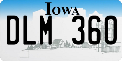 IA license plate DLM360