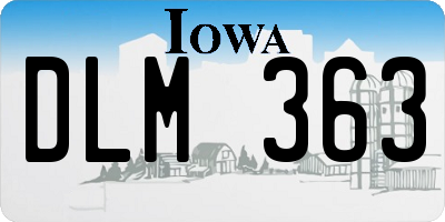 IA license plate DLM363