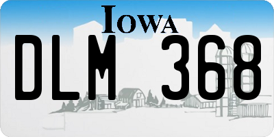 IA license plate DLM368