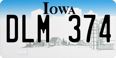 IA license plate DLM374