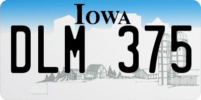 IA license plate DLM375