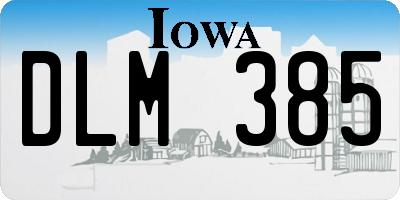 IA license plate DLM385