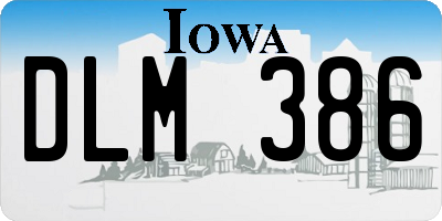 IA license plate DLM386