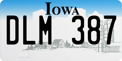 IA license plate DLM387