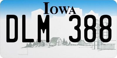 IA license plate DLM388