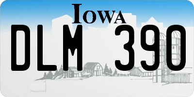 IA license plate DLM390