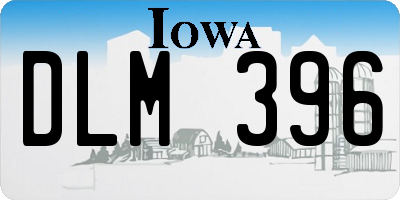 IA license plate DLM396