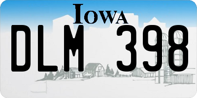 IA license plate DLM398
