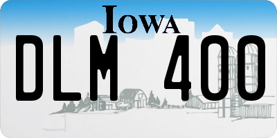 IA license plate DLM400