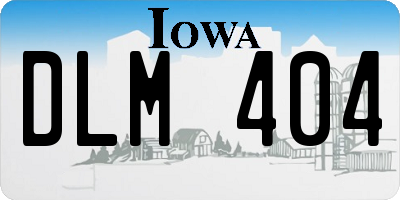 IA license plate DLM404