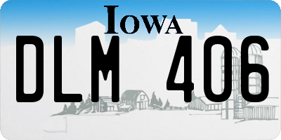 IA license plate DLM406