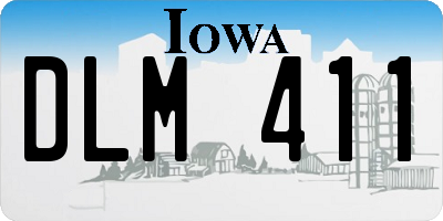 IA license plate DLM411