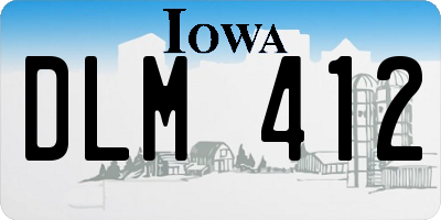 IA license plate DLM412