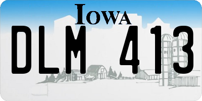 IA license plate DLM413