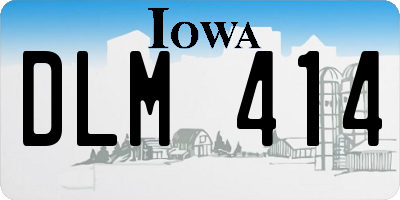IA license plate DLM414