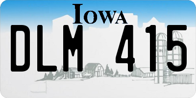 IA license plate DLM415