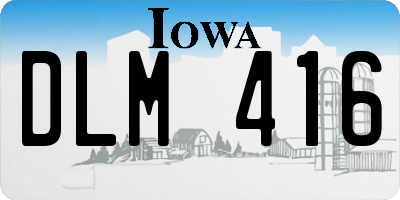 IA license plate DLM416