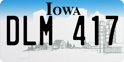 IA license plate DLM417