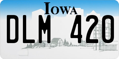 IA license plate DLM420