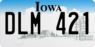 IA license plate DLM421