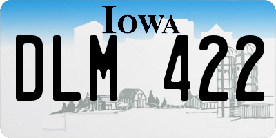 IA license plate DLM422