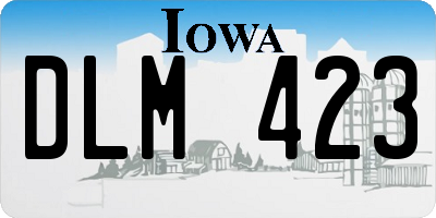 IA license plate DLM423