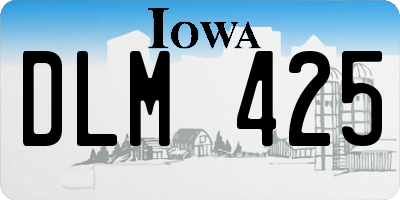 IA license plate DLM425
