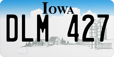 IA license plate DLM427