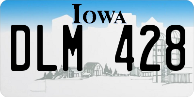 IA license plate DLM428