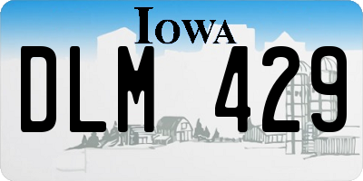 IA license plate DLM429