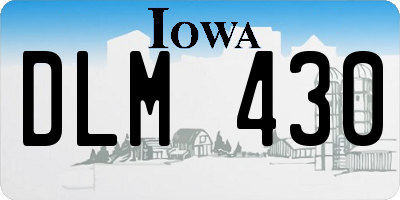 IA license plate DLM430