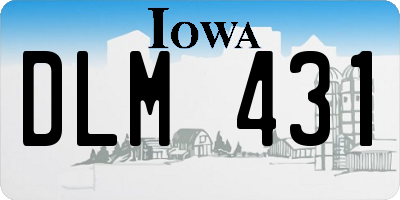 IA license plate DLM431