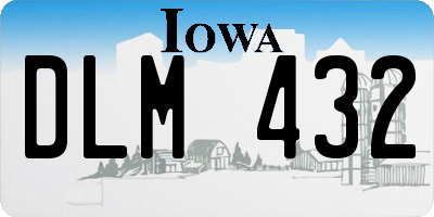 IA license plate DLM432