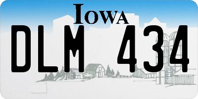 IA license plate DLM434
