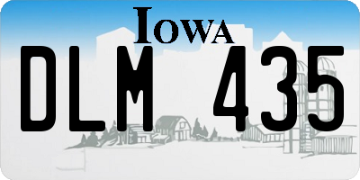 IA license plate DLM435
