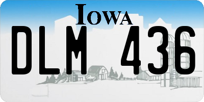 IA license plate DLM436