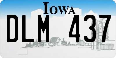 IA license plate DLM437