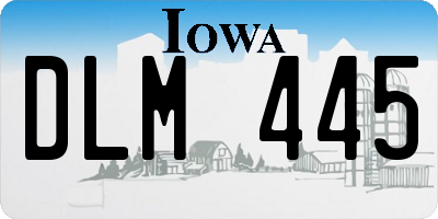 IA license plate DLM445
